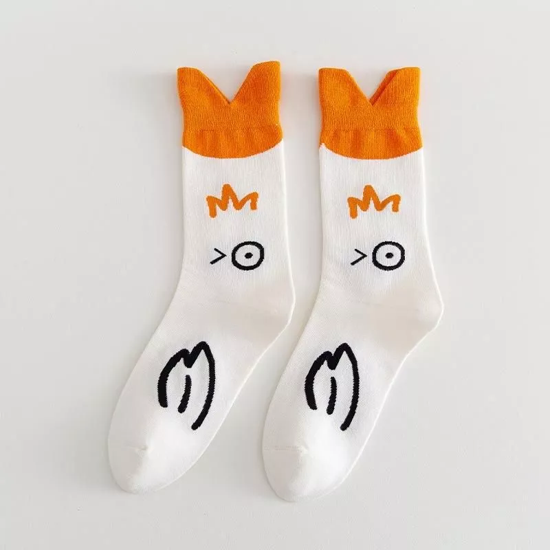 2023 New Fahsion 1Pair Funny Crazy Goose Head Sport Cotton Sock Creative Happy Animal Casual Socks Women Men Universal